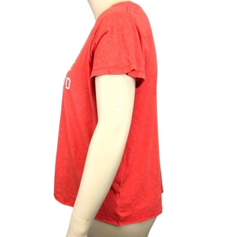 Wildfox Avoiding Adulting Orange V-Neck T-shirt - Picture 5 of 7